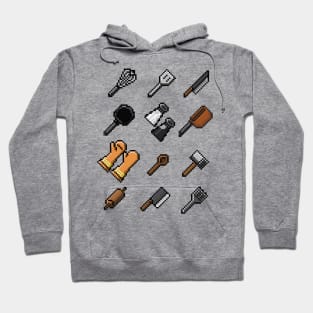 Pixel Art Chef's Tools - choose your weapon Hoodie